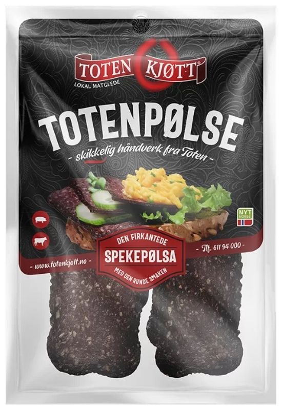 Totenpølse oppskåret